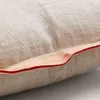 Almohadón Disea de lino beige con detalle naranja 45 x 45 cm en Beige - Textiles, Uruguay | Kavehome, vista 3 de 4