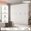 Ropero 8 puertas con estantes y perchero con interior natural - Blanco en Blanco - Roperos y placares, Uruguay | Mulata, vista 1 de 7