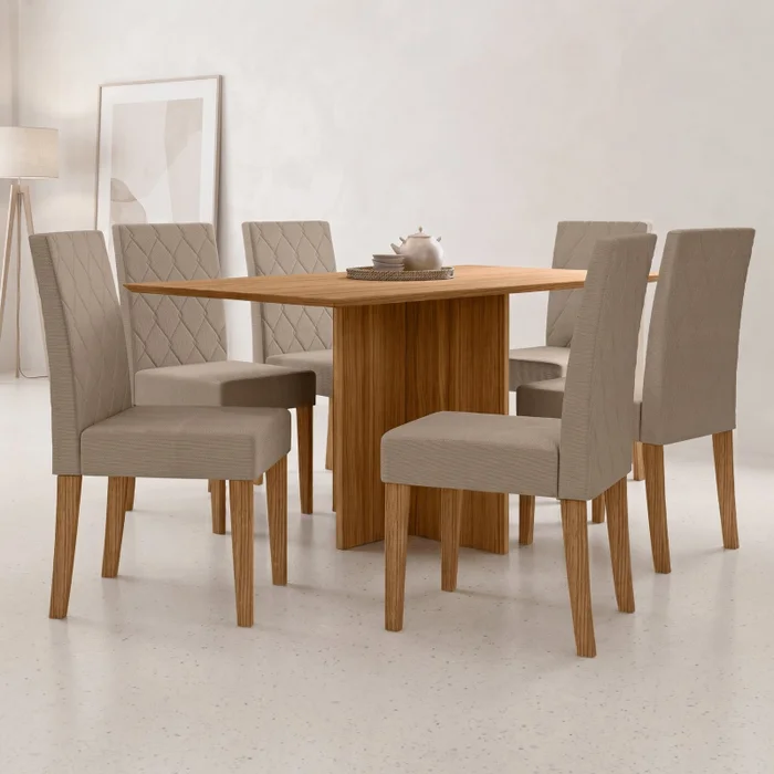 Juego de comedor Helo 6 sillas - Moderna Hogar en Elegí una opcióncarvalhocarvalho - Mesas de comedor, Uruguay | Moderna Hogar, vista 2