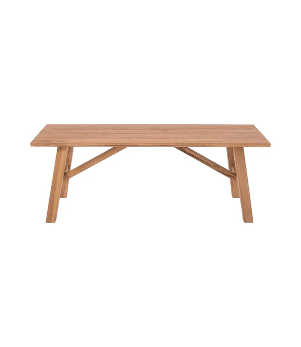 BANCO LARGO PEDRO TEKA NAT en Madera natural - Butacas, banquetas y puffs, Uruguay | Más Infinito Casa