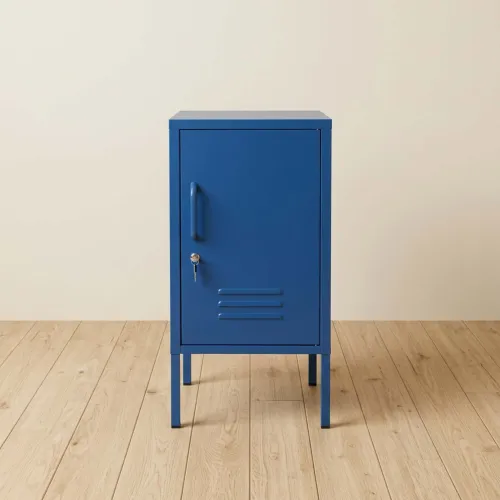 Mesa Lateral 1p Metal Azul Olivia en Azul - Mesas de living, Uruguay | Divino