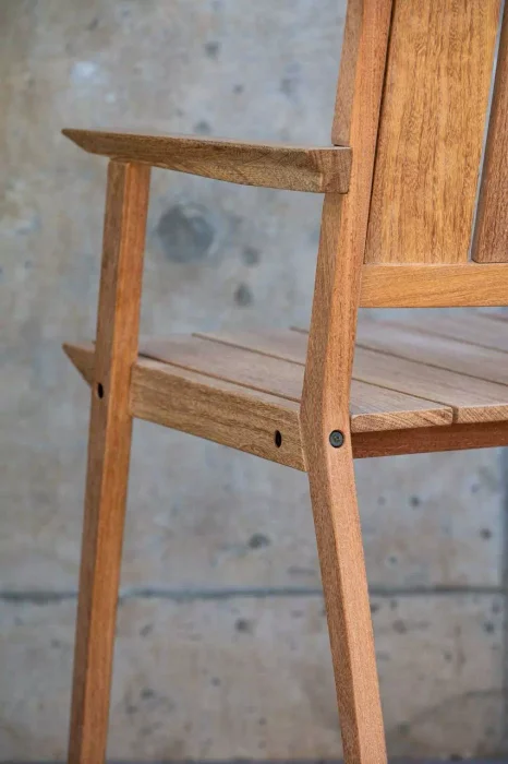 Silla Diamantina con posa brazo en Madera natural - Sillas, Uruguay | Balcony, vista 4
