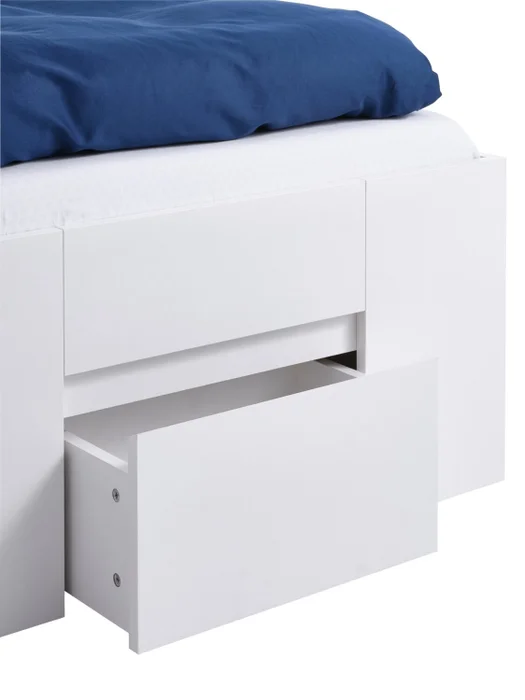 Estructura cama LIMFJORDEN 1 Plaza 90x200 3 cajones blanco en Blanco - Dormitorio, Uruguay | JYSK, vista 3