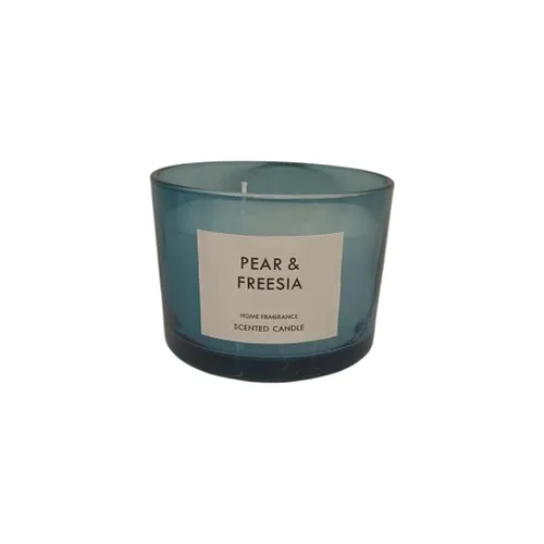 VELA EN FRASCO VIDRIO D10x8CM CELESTE COTTON en Azul - Velas y Portavelas, Uruguay | Decohogar