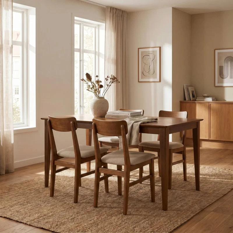 Mesa de Comedor Olmo - 120 - Honey en Marrón - Mesas de comedor, Uruguay | Nyr, vista 4