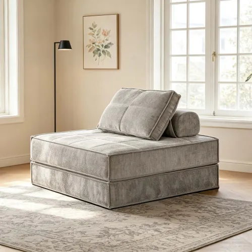 Sofá Cama 1 Cuerpo Espuma Natural-beige Bruma Beige en Beige - Sillones y sofás, Uruguay | Divino