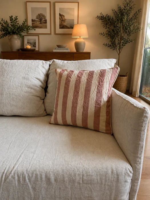 Almohadón Blush en Gris - Textiles, Uruguay | Decilo con Alma, vista 3