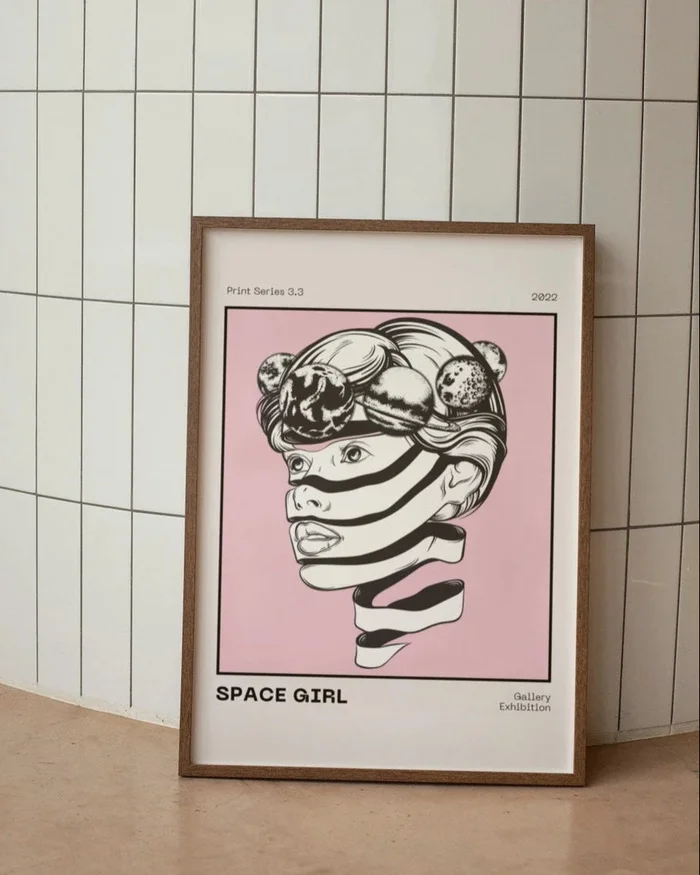 Space Girl en Rosa - Láminas, Uruguay | La Cuadrería, vista 2