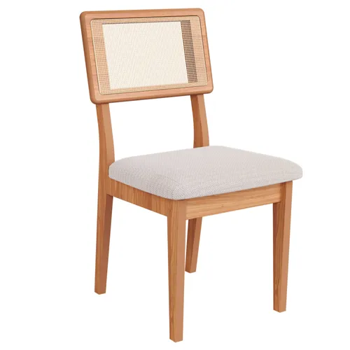 Silla de comedor Monica 100% MDF con RATAN - Sillas, Uruguay | Balton