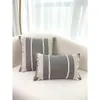 ALMOHADON CON TRENZAS Y FLECOS 45x45CM GRIS en Gris - Textiles, Uruguay | Decohogar, vista 3 de 3