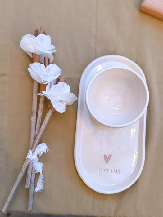 Mini flores de tela x 3 (ideal para completar kits) en Marrón - Jarrones, Uruguay | Dreams On Time, vista 16