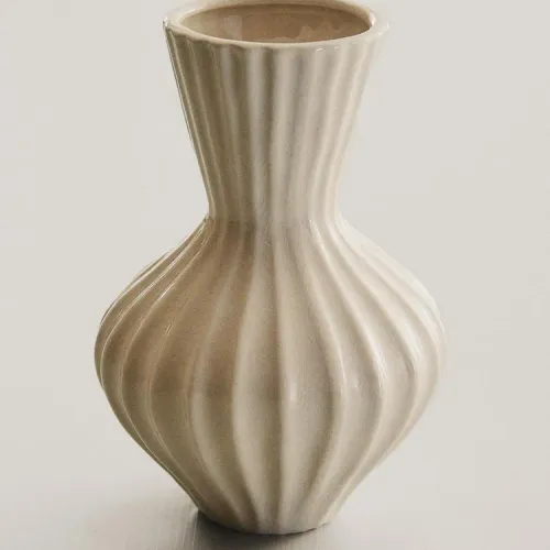 JARRÓN PEQUEÑO CERÁMICA ESMALTADA RAYAS - Jarrones, Uruguay | Zara Home