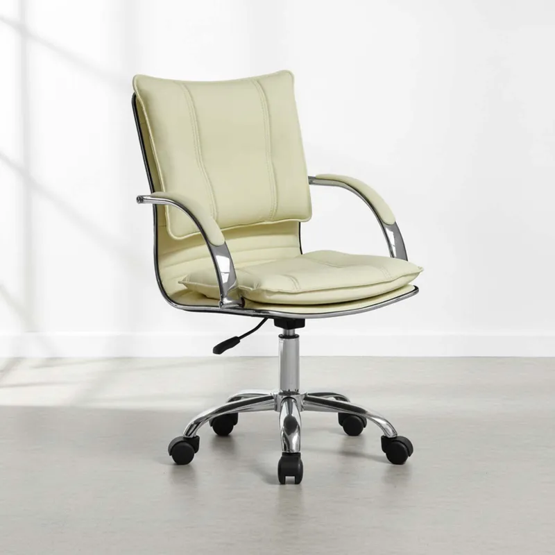 Silla De Escritorio Simil-cuero Natural-beige 6226 en Beige - Escritorios y sillas de escritorio, Uruguay | Divino