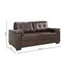 Sillon 3 cuerpos Eco Cuero - Chocolate en Marrón - Sillones y sofás, Uruguay | La Cueva Muebles, vista 8 de 14