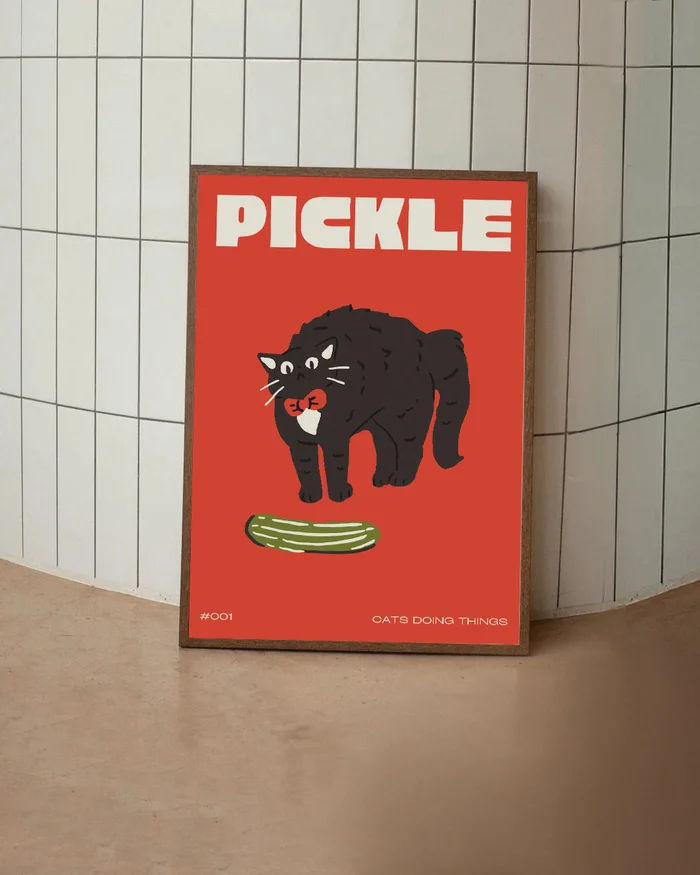 Cat - Pickle en Rojo - Láminas, Uruguay | La Cuadrería, vista 2