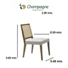 SILLA RESPALDO ESTERILLA - TAPIZADO TELA GRIS PLATA en Madera natural - Sillas, Uruguay | Champagne Home, vista 2 de 5
