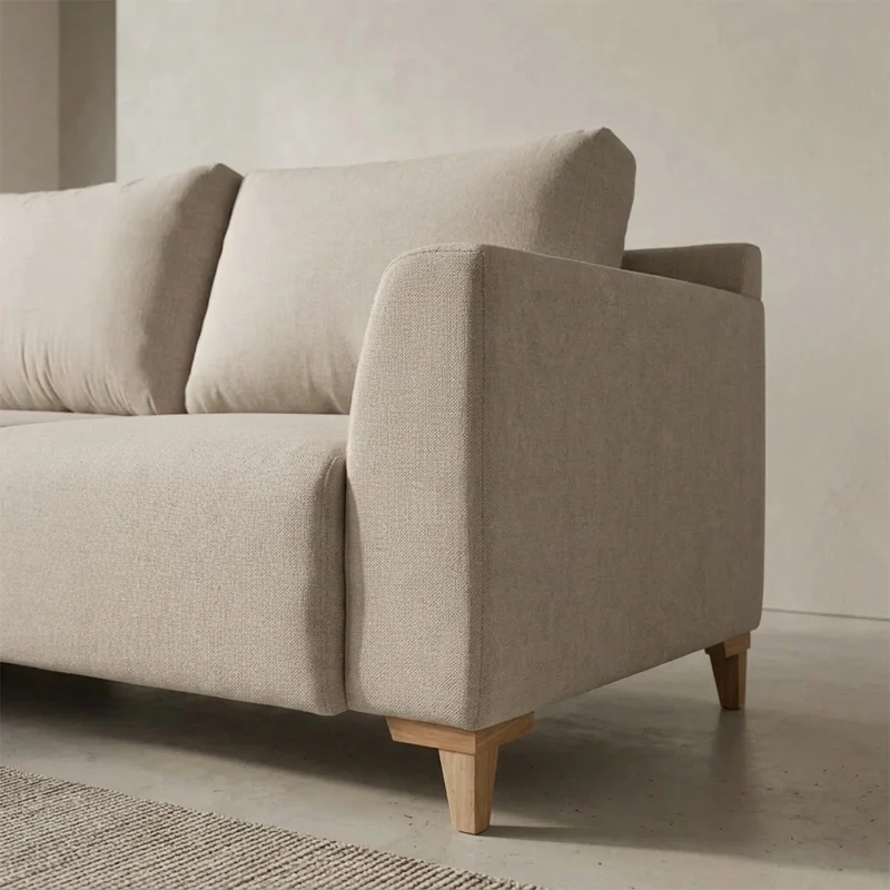 Rinconera Gino - Tela Microfibra - Chaise izquierdo - TC 1010 (Beige) en Beige, Uruguay | NYR, vista 3