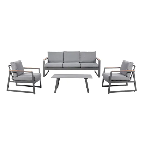 Set De Living Aluminio Gris Tenerife en Gris - Muebles para el exterior, Uruguay | Divino