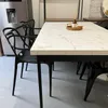Mesa de Comedor Oxford Volakas Rectangular (Hierro Negro) 150 cm - Con Detalle - Mesas de comedor, Uruguay | Berna home, vista 4 de 4