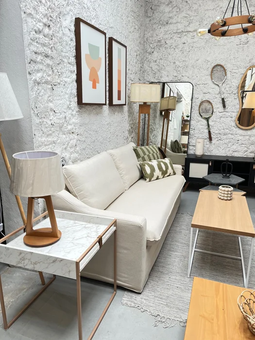 Sofá Manchester con Funda Desmontable 3 cuerpos (205cm) – Crudo en Blanco - Sillones y sofás, Uruguay | Berna Home, vista 5