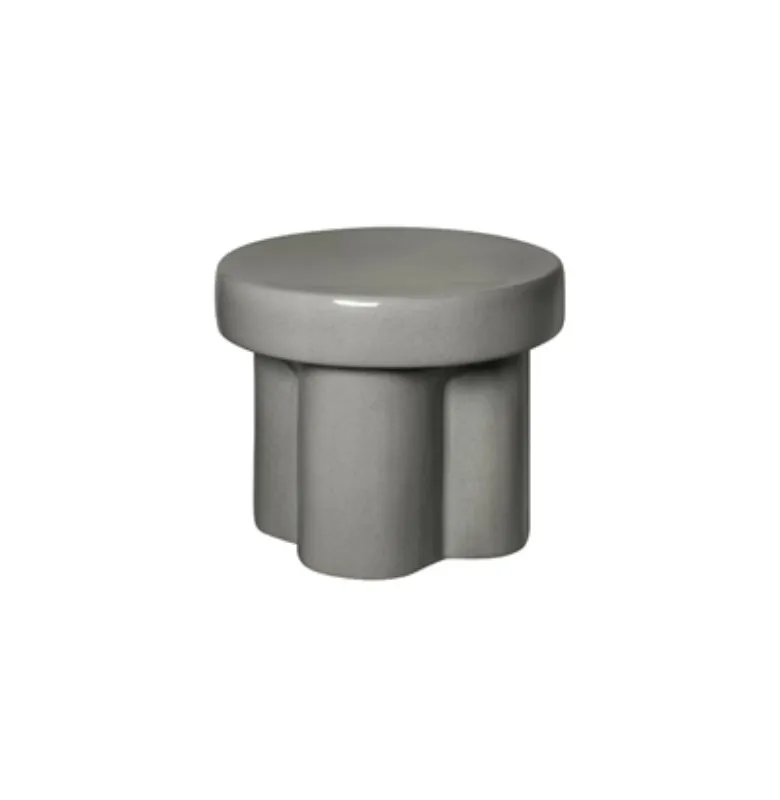 BANCO CERAMICA BL TORU ELEPHANT SKIN D40XH33 en Gris - Butacas, banquetas y puffs, Uruguay | Masinfinito Casa