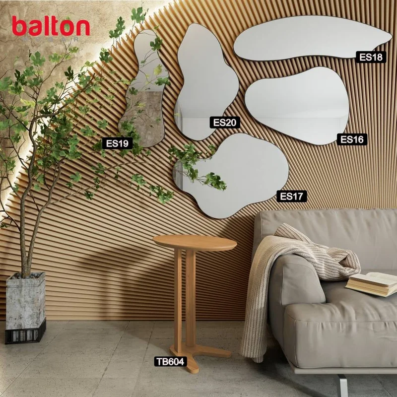 Espejo Organico Paula Irregular 80cm 100% MDF Negro Mate en Negro - Espejos, Uruguay | Balton, vista 11