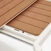Mesa extensible de exterior Canyelles de polimadera y aluminio - blanco mate 140 (200) x 90 cm en Blanco, Marrón - Mesas de comedor, Uruguay | Kavehome, vista 4 de 7