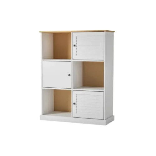 Estantería - 3 Puertas - Línea Oslo - Blanco en Blanco - Bibliotecas, Uruguay | Ecowood