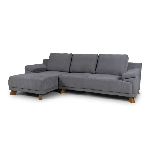 Rinconera Adalia - Tela Microfibra - Chaise izquierdo - 9250 (Grafito) en Gris - Sillones y sofás, Uruguay | NYR