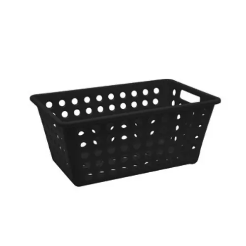 CESTO RECTANGULAR 28.7x19x12CM COZA NEGRO en Negro - Canastos, Uruguay | Decohogar