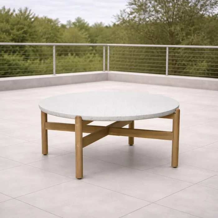 Talara Mesa De Centro 80cm en Madera natural - Muebles para el exterior, Uruguay | Aihaus
