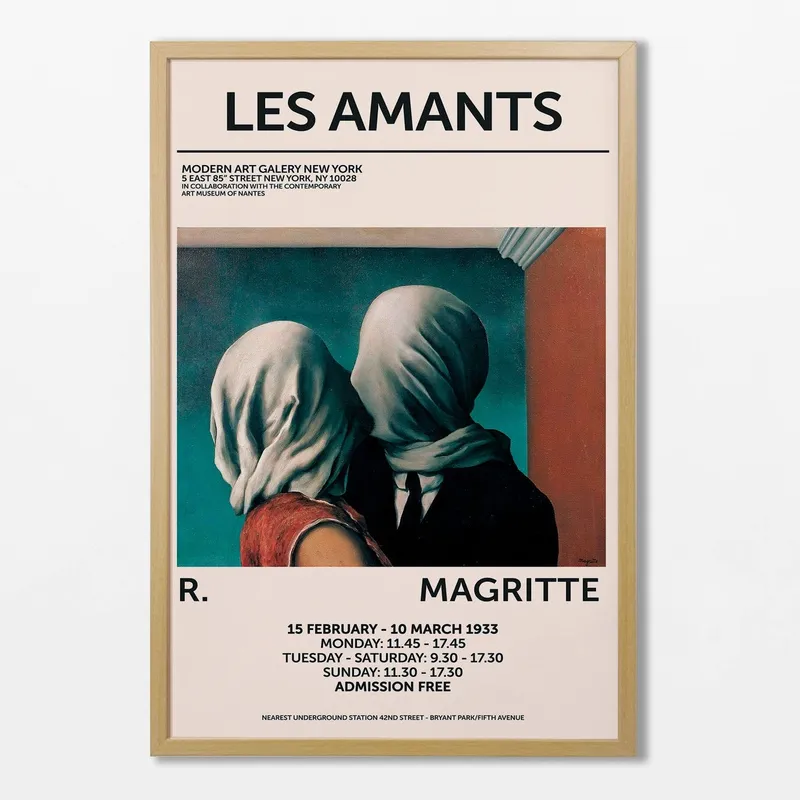 Magritte - Les Amants - Láminas, Uruguay | La Cuadrería