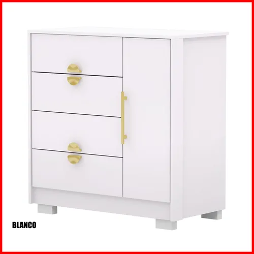 Comoda cajonera con puerta – 20033 en Blanco - Cómodas, Uruguay | Punto Unión