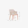 Silla Croft de chenilla y patas de madera maciza de fresno - beige en Beige - Sillas, Uruguay | Kavehome, vista 10 de 10
