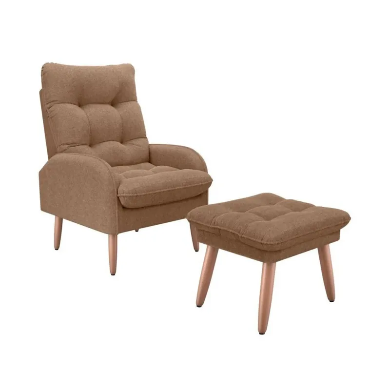 Kit Poltrona + Puff Relax - Marrón en Marrón - Sillones y sofás, Uruguay | Ecowood