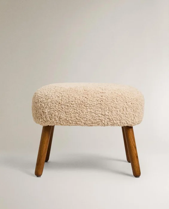 TABURETE PUFF RIZO en Beige - Sillas, Uruguay | Zara Home, vista 2