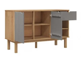 Aparador 2P/1C y nicho Mel/Gris Linea Nordica en Madera Maciza en Madera natural - Aparadores y recibidores, Uruguay | Quesal, vista 4