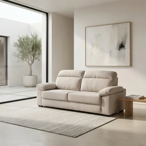 Sofá Owen - Tela Microfibra - 3 cuerpos - 12072 (Beige) en Beige - Sillones y sofás, Uruguay | NYR