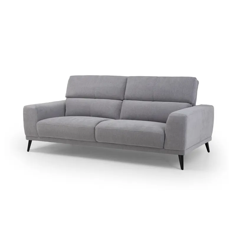 Sofá Keisy - Tela Microfibra - 3 cuerpos - Nikki 3 (Gris) en Gris - Sillones y sofás, Uruguay | NYR