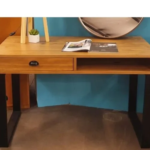 Escritorio IRON 1 Cajon 1.20m en Madera natural - Escritorios y sillas de escritorio, Uruguay | Finkel