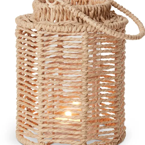 Farol MANDRUP Ø15xA20cm natural en Madera natural - Velas y Portavelas, Uruguay | JYSK