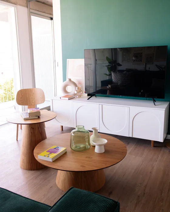 Mesa Lateral Duna - Almendra en Madera natural - Mesas de arrimo, Uruguay | Berna home, vista 2