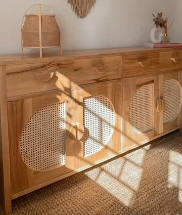 Aparador medialuna con esterilla de Viena - Decoración, Uruguay | Decoramuss, vista 2