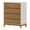 Comoda 4 Cajones Mdf-y-madera Marron Adaku en Multicolor - Cómodas, Uruguay | Divino, vista 2 de 3