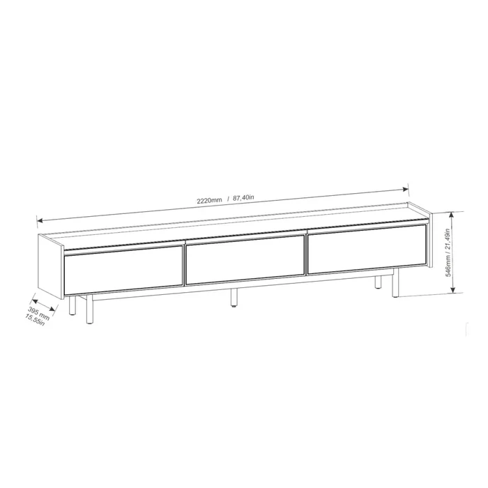Rack para TV - Maldivas 2.2 - Línea Nevada - Blanco/Natural en Blanco - Muebles para TV, Uruguay | Ecowood, vista 9