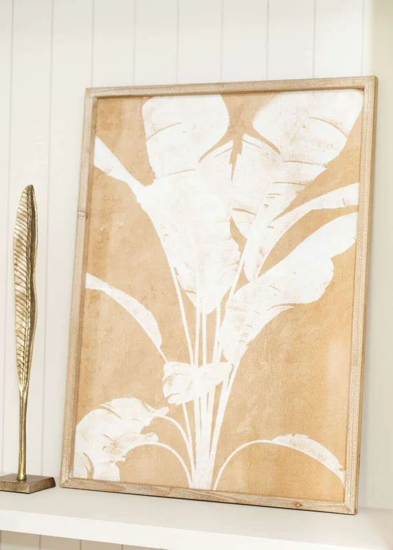 CUADRO PALMA BEIGE 2 - 80 X 60 CMS en Beige - Decoración de pared, Uruguay | La Iberica, vista 3
