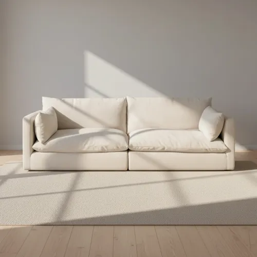 Sofá C/fundas Desmontables 3 Cuerpos Tela Natural-beige La Jola Crudo en Beige - Sillones y sofás, Uruguay | Divino