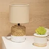 LAMPARA CEMENTO ENTRAMADO D15x27CM CAMEL/BLANCO en Multicolor - Lámparas de mesa, Uruguay | Koz, vista 3 de 3