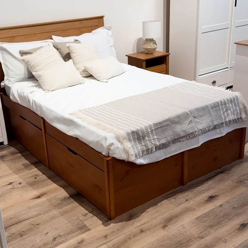 Cama Madera Maciza Con Cajones - 2 plazas - Línea beauty - Amendoa en 🚚 Llega hoy - Dormitorio, Uruguay | Ecowood, vista 5