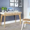 Escritorio Linea Metro - Blanco/Miel en Multicolor - Escritorios y sillas de escritorio, Uruguay | La Cueva Muebles, vista 3 de 10